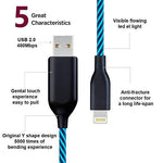 Flowing Light Smart USB Cable - iPhone/Android