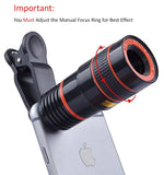 Universal 8x Optical Zoom Telescope Lens for Smartphones