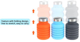 Silicone Expandable and Foldable Drinking Water Bottle