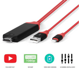 8-Pin iPhone/USB to HDMI Converter Cable - एचडीएमआई कन्वर्टर केबल