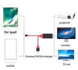 8-Pin iPhone/USB to HDMI Converter Cable - एचडीएमआई कन्वर्टर केबल