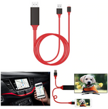 8-Pin iPhone/USB to HDMI Converter Cable - एचडीएमआई कन्वर्टर केबल