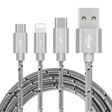 Premium Unbreakable Nylon Fast Charging Braided 3 in 1 Data Cable