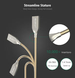 Premium Unbreakable Zinc Alloy Ios Cable - -